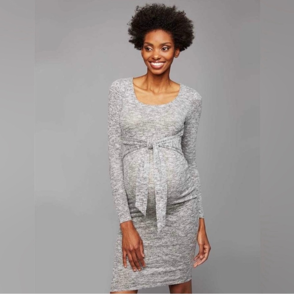 A Pea in the Pod sash front maternity dress